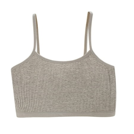 

LWZWM Workout Sports Bras for Women Kids Girls Bra Cotton Bra Vest Children Sport Clothes Sleep Bralette Everyday Bra Gray L