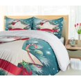 thumbnail image 4 of Juego de funda nórdica, Santa Claus Star Banner Snowflakes Ribbon y Candy Cane Tree, 4 of 6