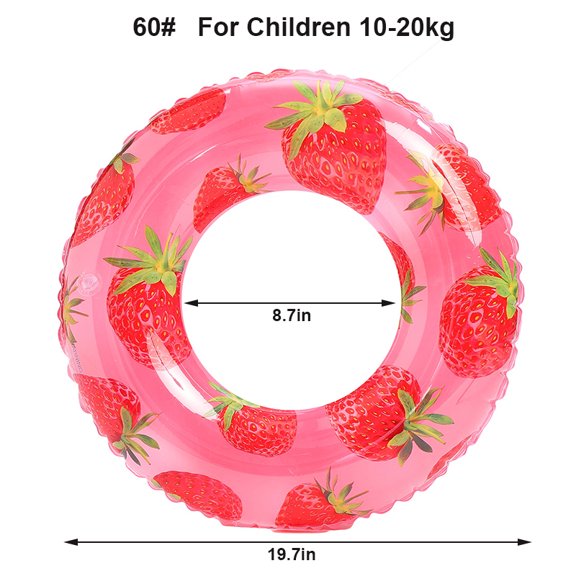 Strawberry Cherry Swim Ring Inflatable Pool Float Swim Tube Adult Swimming Circle Swim Accessory For Water Sports Beach Vacation