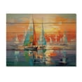 thumbnail image 3 of Designart "Sailboat Abstract Coastal Euphony II" Sailing Boat Print on Natural Pine Wood, 3 of 5