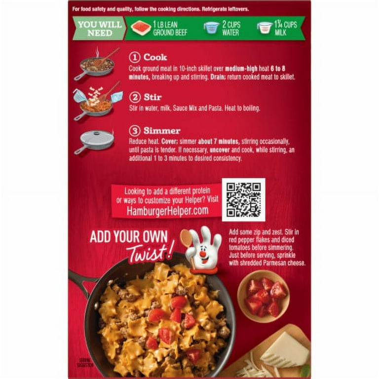 2X - Hamburger Helper Pasta Lasagna