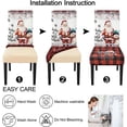 thumbnail image 5 of Touchbetter Christmas Chair Covers Set of 4,High Stretch Removable Washable Chair Seat Protector Cover for Christmas Decoration-Christmas Theme Decor with Santa Claus (Snowmanbaby), 5 of 8