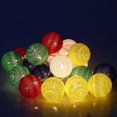 thumbnail image 2 of Cadena de luces LED de algodón con 20 bolas, 6 cm de diámetro, ideal para habitaciones de niños y cunas de bebé, con un brillo suave, 2 of 5
