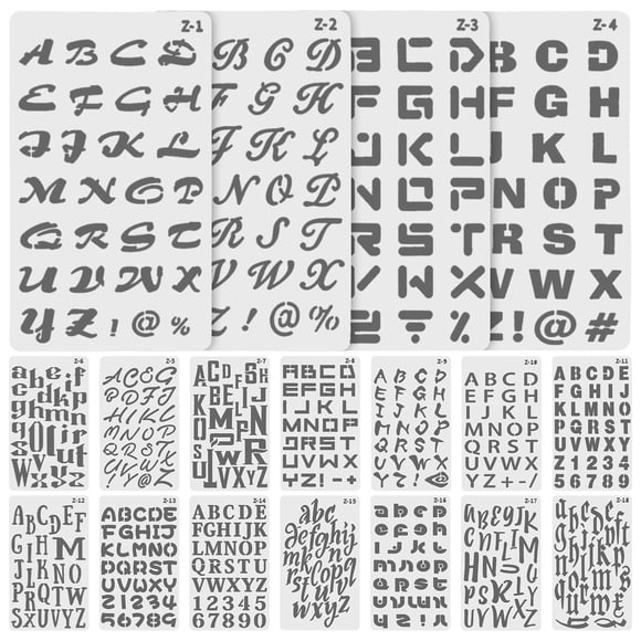 Miangastore 20 Pcs Pochoirs en Plastique Réutilisables pour la Peinture Petits Pochoirs Alphabet pour Bricolage Scrapbooking Gabarits de Lettrage pour Artisanat Journalisation Dessin Pochoirs de Lettres pour la Peinture