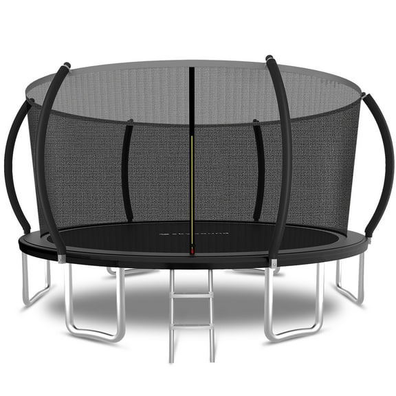 Trampoline For Kids, YC 14FT trampoline Pumpkin- Standard- Black, Black Outdoor Trampoline,Steel Mini Trampoline, Fitness & Sports Fitness Trampolines YC 14FT trampoline Pumpkin- Standard- Black