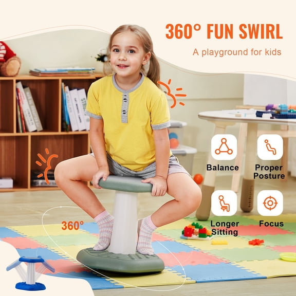 Kids Wobble Chair Active Chair with Sponge Cushion, Wobble Stool Improves Focus, Posture and Calm Children, Ideal for Schools and Preschools, Age 3-7,