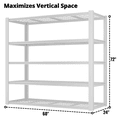 thumbnail image 6 of Legooin 60"W x 24"D x 72"H Heavy Duty Garage Rack Storage Shelving Unit Industrial Wire shelf 3000 lbs Capacity Utility Shelving for Warehouse Basement, White, 6 of 10