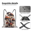 thumbnail image 4 of Daiia Cute Forest Mushrooms Pattern Drawstring Backpack, Gym Bag, Lightweight Backpack, Water-Resistant Bag Travel Sports Backpack, Fitness Bag, Yoga Bag-Small, 4 of 6