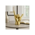 thumbnail image 4 of Hand Sculpture for Home Decor or Bathroom Decor - Modern Hang Loose Statue for Bookshelves, Office Accents, and Room Design - Living Room Decor or Coffee Table Ornament - 7", Gold, 4 of 14