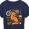 thumbnail image 3 of Instant Message - Autumn Fox & Flowers - Women's Short Sleeve Graphic T-Shirt, 3 of 6