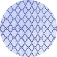 thumbnail image 1 of Ahgly Company Machine Washable Indoor Round Trellis Blue Contemporary Area Rugs, 5' Round, 1 of 4