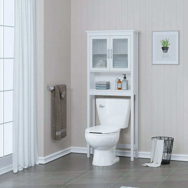 Spirich Bathroom Cabinets Over The, Solid Wood Free Standing Over The Toilet Storage Ikea