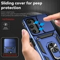thumbnail image 3 of for Samsung Galaxy A14 5G Case with Slide Camera Cover HD Screen Protector [Military Grade 16ft. Drop Tested] Magnetic Ring Holder Kickstand Protective Phone Case for Samsung Galaxy A14 5G, Navy Blue, 3 of 8