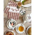 thumbnail image 4 of Farmhouse Orange Plaid Kitchen Dish Towels for Drying Dishes Set of 4, Vintage Country Cock Checkered Waffle Weave Microfiber Hand Tea Bathroom Towels Quick Dry & Absorbent Towel 15.7x23.6, 4 of 7