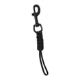 thumbnail image 3 of Cordón de buceo tejido a mano, correa antipérdida, cuerda de seguridad subacuática con clip de acero inoxidable, color negro, 3 of 12