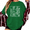 2-Green, variant on UNISHE Women's Green Rose Line Art Graphic Short Sleeve T-Shirt Breathable Fabric Top