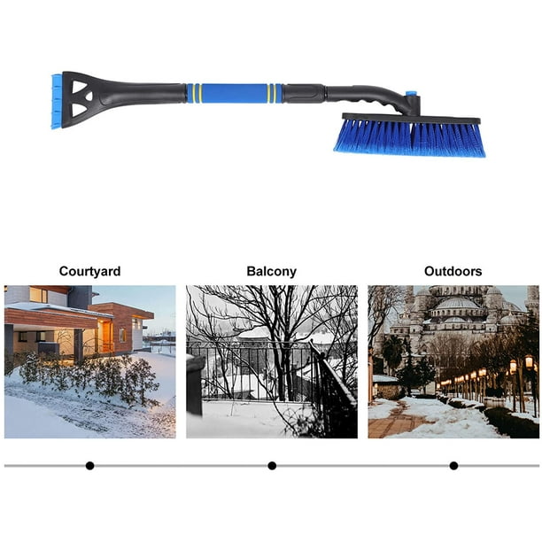 Coupe Ceinture Brise Vitre Grattoir Pare-Brise Télescopique OKULEYA - Brosse à Neige Et Glace Pour Voiture/SUV Accessoire Hiver Voiture