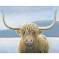 thumbnail image 3 of Wiens, James 14x12 Black Modern Framed Museum Art Print Titled - Highland Cow v2, 3 of 5
