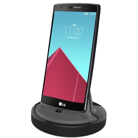 RND Dock for LG V10, LG G4, LG G3, LG Flex 2, and LG Tribute (works with rugged, including otterbox, dual layer, slim cases, and no cases) (black)~Black