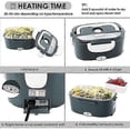 thumbnail image 3 of Electric heating lunch box with stainless steel tray and salad box, low-power circulating heating, 3 of 3