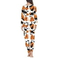 thumbnail image 3 of Renewold Warmth Pumpkins Bats Pajama for Women Halloween Pajama Set of 2 Stylish Long Sleeve Pullover Tops Sweatpants Casual Home Daily Life Clothing,Size 2XL, 3 of 5