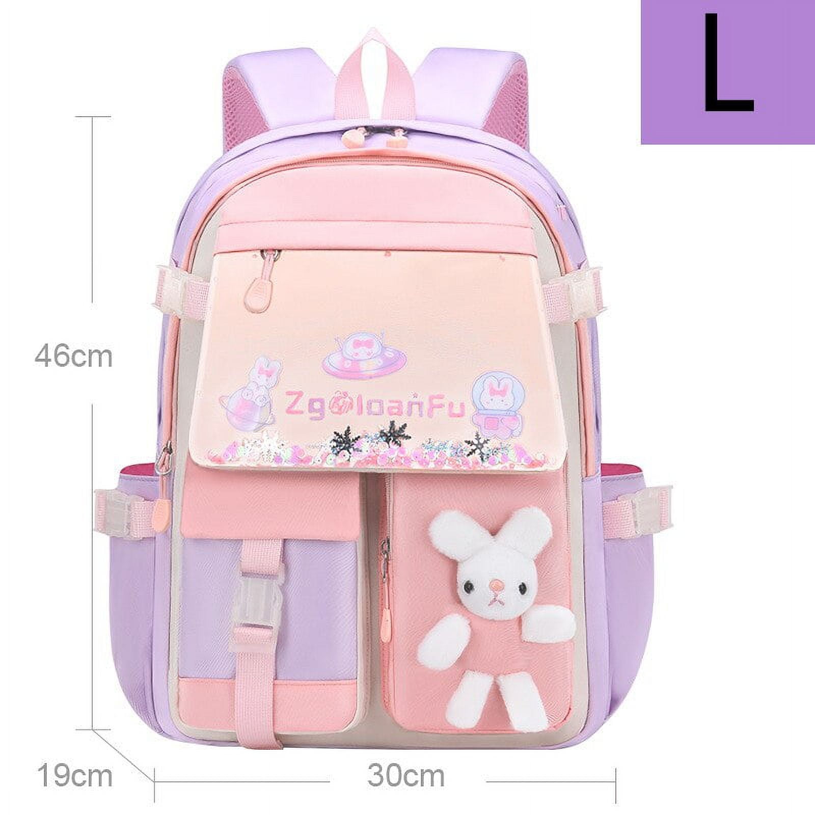 CoCopeaunt Princess Girl Cut Backpacks Rabbit School Bags for