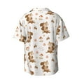 thumbnail image 2 of Vsdgher Fall Squirrel Print Men's Wrinkle Free Untucked Cuban Shirt Business Casual Button Down Shirts Short Sleeve Shirt, 2 of 7