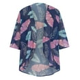 thumbnail image 5 of Itsame Women's Cardigan, Beach Fashion Chiffon Prints Sun Protection Cover Up Blouse Black S-XXXL, 5 of 5