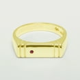 thumbnail image 2 of LBG British Made 18k Yellow Gold Natural Ruby Mens Band Ring - 25 size options - Size 6.5, 2 of 5