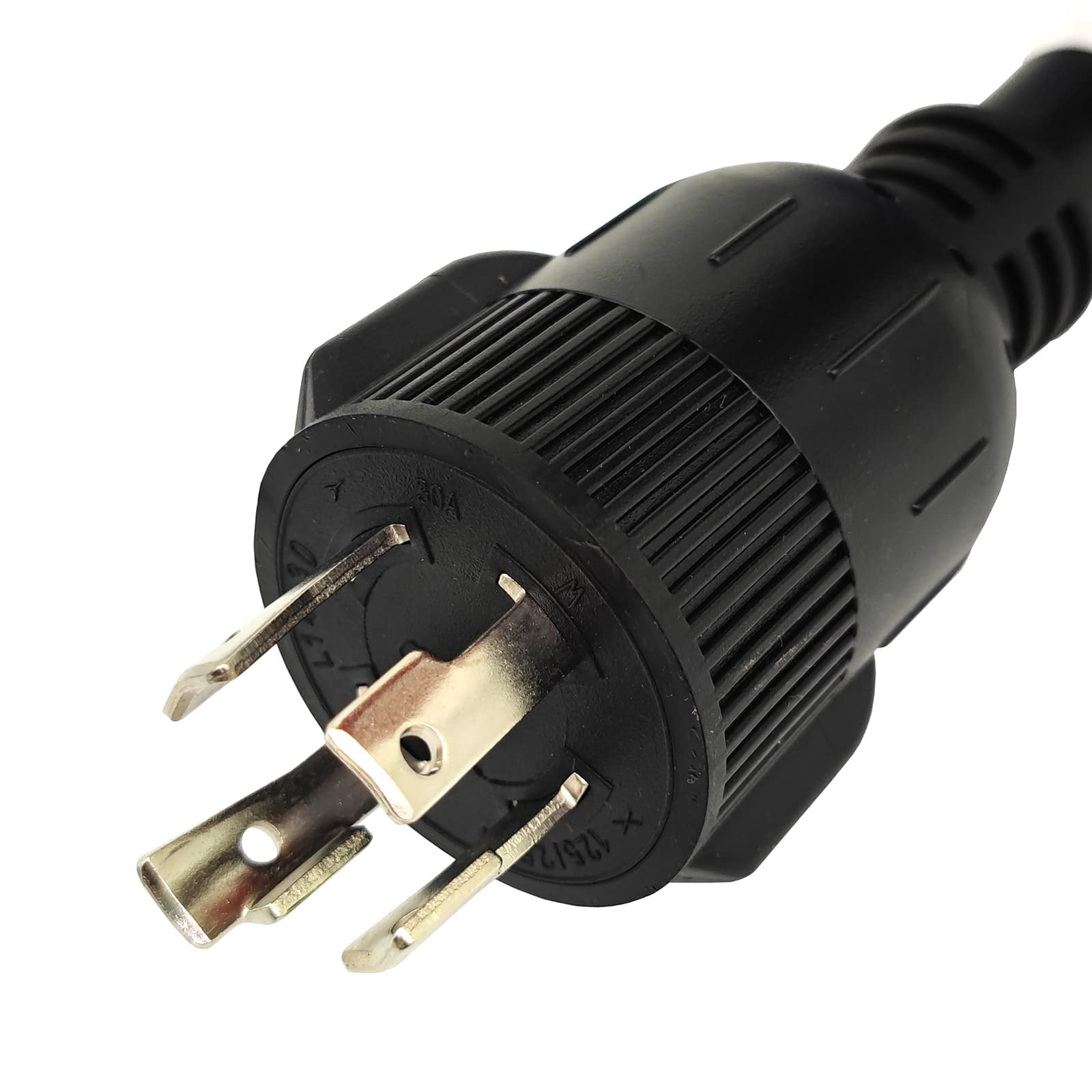 Parkworld 691845C Power Adapter cord 4-Prong Generator 30A Locking L14-30P Male to RV 50 AMP 14-50R Female with Handle (25FT)