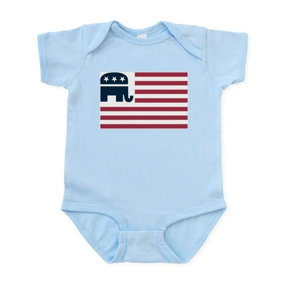 CafePress - GOP Flag Infant Bodysuit - Baby Light Bodysuit, Size Newborn - 24 Months