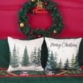 thumbnail image 2 of Christmas Tree Throw Pillow Covers 12x20 Inch Set of 2 Merry Christmas Snowflake Winter Decor Lumbar Cushion Cases for Couch Home Decorations, 2 of 6