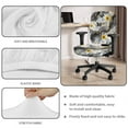 thumbnail image 3 of SCRAWLGOD 4 PCS Stretch Computer Chair Slipcover with Armrest Slipcovers Comfortable Gaming Chair Cover Easy to Remove Desk Chair Protector, Marble Print Butterfly Sunflower Heart, 3 of 7