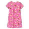 thumbnail image 2 of Beezizac Teen/Little Girls Nightgown – Summer Short Sleeves Sleepwear Cute Capybara & Toast Print Nightdress Pajama Size 12, 2 of 8