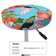 thumbnail image 2 of Goofa Tropical Jungle Flamingo Printed Stool Covers Round, Waterproof Round Bar Stool Covers Anti-Slip Round Bar Stool Seat Cover with Elastic Bands Durable -12 inch, 2 of 7