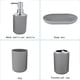 thumbnail image 5 of Juego de accesorios de baño de cuatro piezas gris con dispensador de jabón, cepillo de dientes, vaso y jabonera, juego de plástico dental T-216-4, 5 of 6