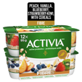 thumbnail image 1 of Activia Probiotic Yogurt, Fibre, Peach/Blueberry/Vanilla/Strawberry-Kiwi, 12x95g, 1 of 6