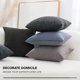 thumbnail image 5 of Deconovo Linen Look Throw Pillow Covers for Sofa Couch Invisible Zipper Navy Blue No Pillow Insert Set of 2, Straw Black, 18x18 Inch, 5 of 8