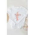 thumbnail image 2 of Watercolor He Lives Cross Easter Graphic Tee T-Shirt, 2 of 3