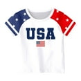 thumbnail image 3 of FUZHIQ Girls 4th of July Shirt Kids USA Shirts American Flag Tshirt Girls Boys Patriotic T Shirt Independence Day Tee Tops, 3 of 3