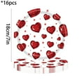thumbnail image 4 of Cheapark 16pcs Valentine’s Day Diamond Heart-Themed Tableware Disposable Paper Plates Gift Elegant Party Supplies for Romantic Weddings and Love, 4 of 8