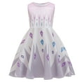thumbnail image 1 of Elsa 2 Robe de Princesse Déguisement Reine pour Filles Sans Manches Flocon de Neige Imprimé Cosplay Fête de Neige Robe de Princesse, 1 of 6