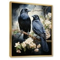 thumbnail image 2 of Designart "Majestic Monochrome Crow II" Animals Floater Framed Canvas Wall Art, 2 of 7