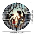 thumbnail image 4 of Elegant Metal Hanging Wind Spinners - Circular Pattern Design for Yard & Garden - Beautiful Wind Chimes for Tranquil Outdoor Spaces, 4 of 6