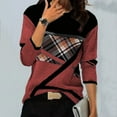 thumbnail image 2 of ICHUANYI Womens Trendy Casual Crewneck Sweatshirt Long Sleeve Solid Color Shirt Soft Lightweight Loose Top Fall Winter Clothing 2023, 2 of 5