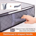 thumbnail image 3 of Juego de 4 bolsas de almacenamiento plegables debajo de la cama de 40 litros con ventana transparente, asas reforzadas, cremalleras, para edredones, mantas, ropa de cama, gris, 3 of 4