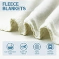 thumbnail image 3 of 12PCS Fleece Throw Blankets Bulk 60 x 50 in Soft Blankets Fabric Warm Lightweight Wool Blanket Cozy Coverlet for Beds Sofas Home Wedding Season(Beige), 3 of 14