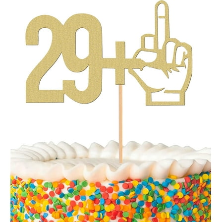 29 1 Cake Topper - Glitter Golden 30th Birthday Cake Decorations, Perfect for Thirty Birthday Party, 30th Anniversary or 30 Fabulous