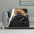 thumbnail image 2 of Football Throw Blanket, 50" x 40" Flannel Cool Rugby Themed Stuffed Sport Brown Blankets, Soft Nap Throw Blankets for Home Boys Girls Women Men American Football Lovers Gifts, 2 of 5