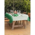 thumbnail image 4 of 54x80 Inch Outdoor Tablecloth with Umbrella Hole Zipper Rectangle Saint Patrick's Day Rectangular Tablecloths Outside Waterproof Luck Leaves Car Green Buffalo Plaid Patio Table Cover for Picnic Party, 4 of 8